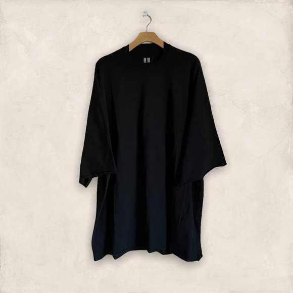 Rick Owens Oversized T Shirt Black Cotton One Size - Picture 3 of 9